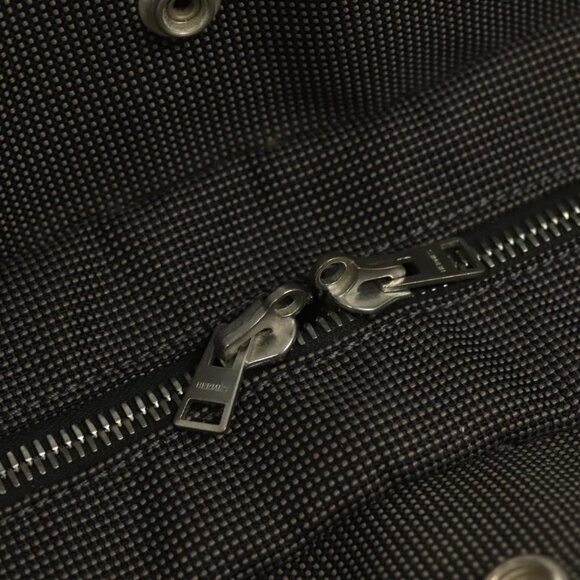 HERMES Her Line MM Hand Bag Canvas Gray Auth 129004 - Picture 10 of 16